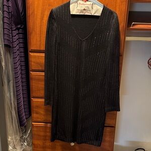 St. John Black Long Sleeve Dress